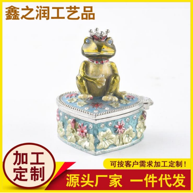 Kildefabrik European Frog Prince Metal Boks moderne smykkeskrin smykkeskrin